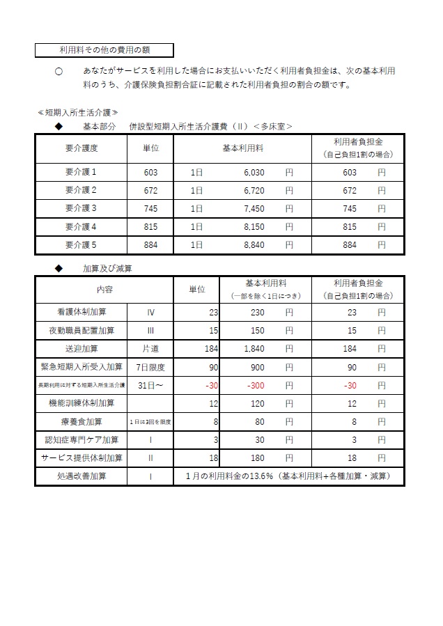 短期入所掲示02
